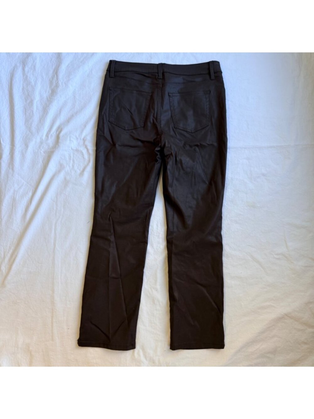 Edgely By Maurices High Rise Brown Coated Slim Straight Brown Jeans 10 Short - Picture 7 of 10